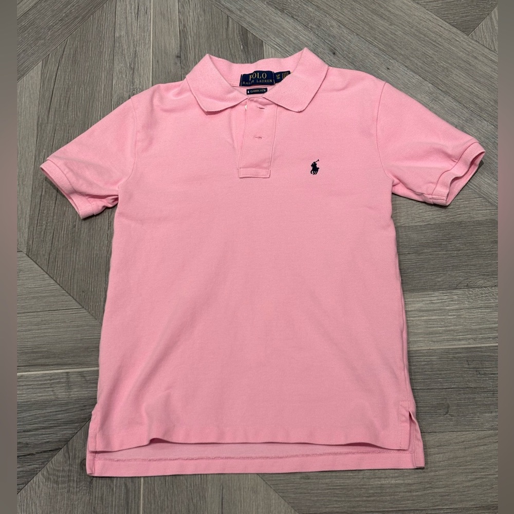 Polo Ralph Lauren Classic Fit Boys Pink T-Shirt, S/P (8), 140/68